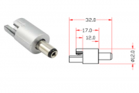 LED Vitrine Spot | Type Mini Track profiel connector, links | Zilver