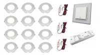 Klemko + Slimline | LED inbouwspot | 12 LED spots | 11