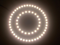 SMD LEDplaat | 12V | 15W | 63 LEDs | Diamemter 17cm | Warm Wit